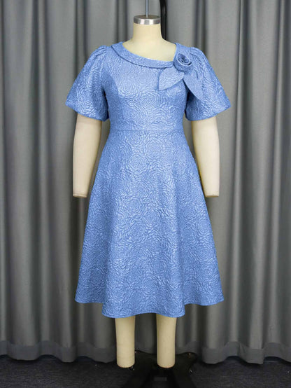 Sleeve High Waist Dress Party Commuter Dresses