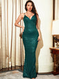 Women's Spring One-piece Sequin Strap Slim Mop Dresses