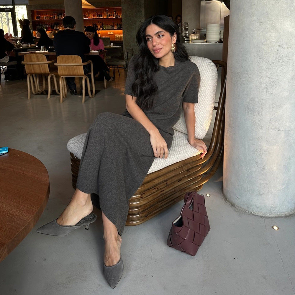 Sleeve Knitting Autumn Commute Minimalist Knitted Suits