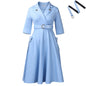 Women's Collar High Waist Elegant African Dress Dresses