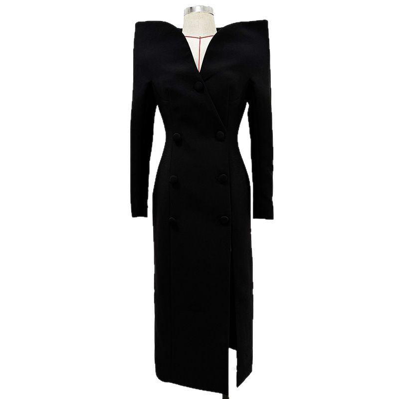 Design Stand-up Collar Slim Fit Extended Coats