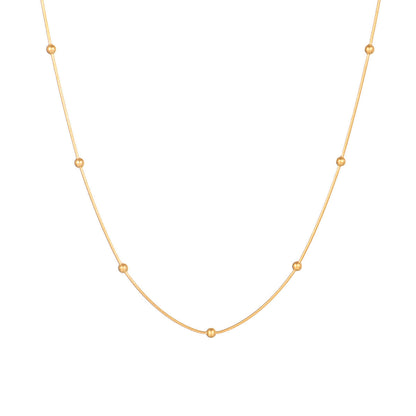 Women's Stainless Steel Choker Gold-plated Clavicle Chain Necklaces