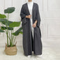 Muslim Two-tone Plain Long Sleeve Dress Dresses