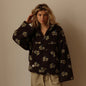 Women's Polar Fleece Flower Fashion Warm Fur Sweaters