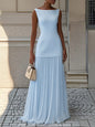 Women's Solid Color Sleeveless Knitted Sexy Slim Dresses