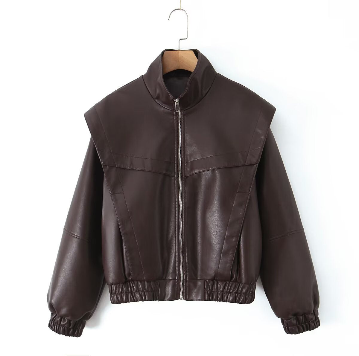 Women's Autumn Retro Large Turn-over Shoulder Design Jackets