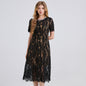 Women's Gold Style Diamond Decorations Pearl Beaded Collar Dresses
