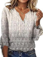 Women's Long-sleeved Printed Ethnic Fashion T-shirt Blouses