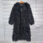 Imitation Tan Wool Extended Furry Color Coats