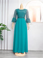 Women's African Wear Lace Chiffon Dress Plus Size