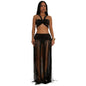 Women's Fashion Wear Sexy Shoulder Strap Tassel Dress Suits
