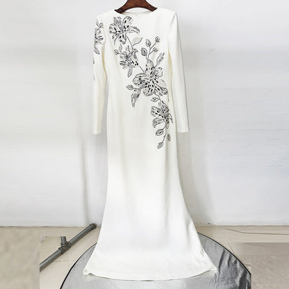 For Dinner Formal Dress Embroidered Beads Dresses