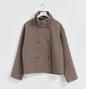 Women's High Quality Elegant Stand Collar Single Breasted Coats