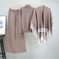 Women's Shawl Knitted Loose Three-piece Set Fashion Suits