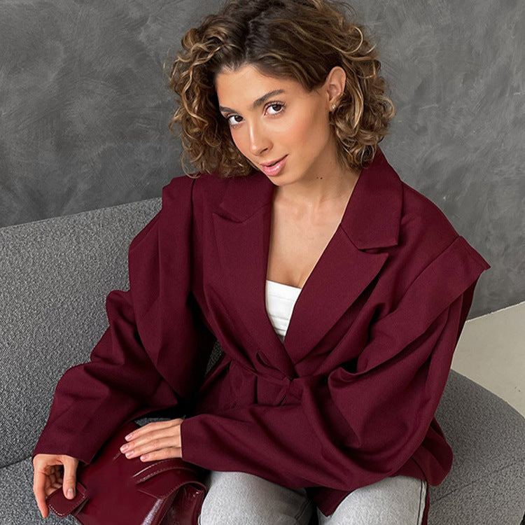 Korean Style Loose Fashion Polo Collar Coats