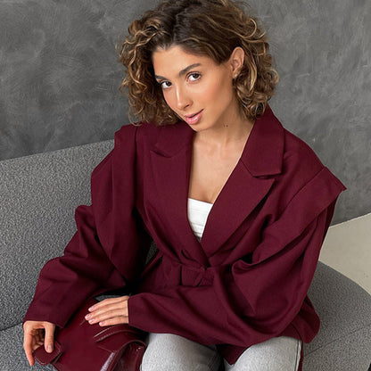 Korean Style Loose Fashion Polo Collar Coats