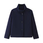 Women's Fashion Casual Stand Collar Breasted Loose Coats