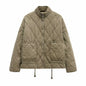 Women's Stand Collar Zipper Large Pocket Long Sleeve Coats