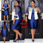 Mom Dress Small Organza Print Splicing Coats