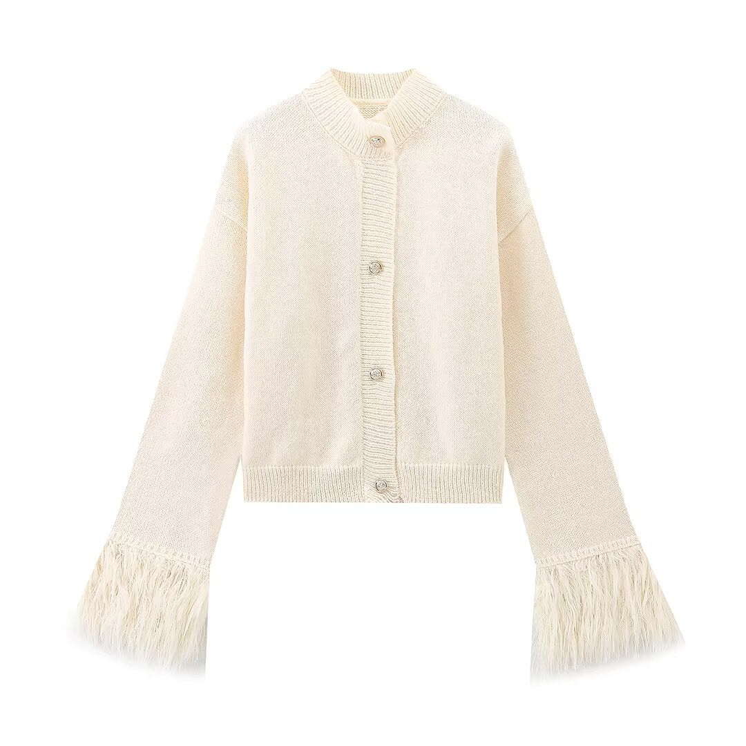 Women's Trendy Cuff Fur Stitching Commuter Sweaters