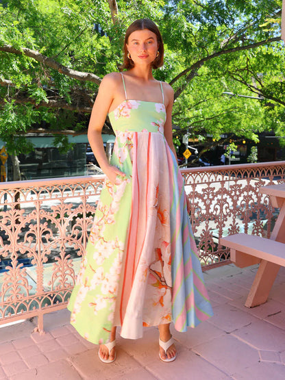 Sling Iti Printing Large Swing Dress Dresses