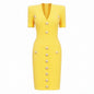 Women's Lengthened Summer Fashionable Knitted Slim Fit Dresses