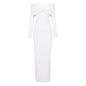 Women's Spring White Long Sleeve Tube Pleating Skirts