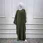 Large Swing Solid Color Batwing Sleeve Dresses