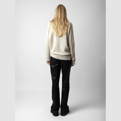 Women's French Niche Handmade Embroidered Love Cashmere Cardigans