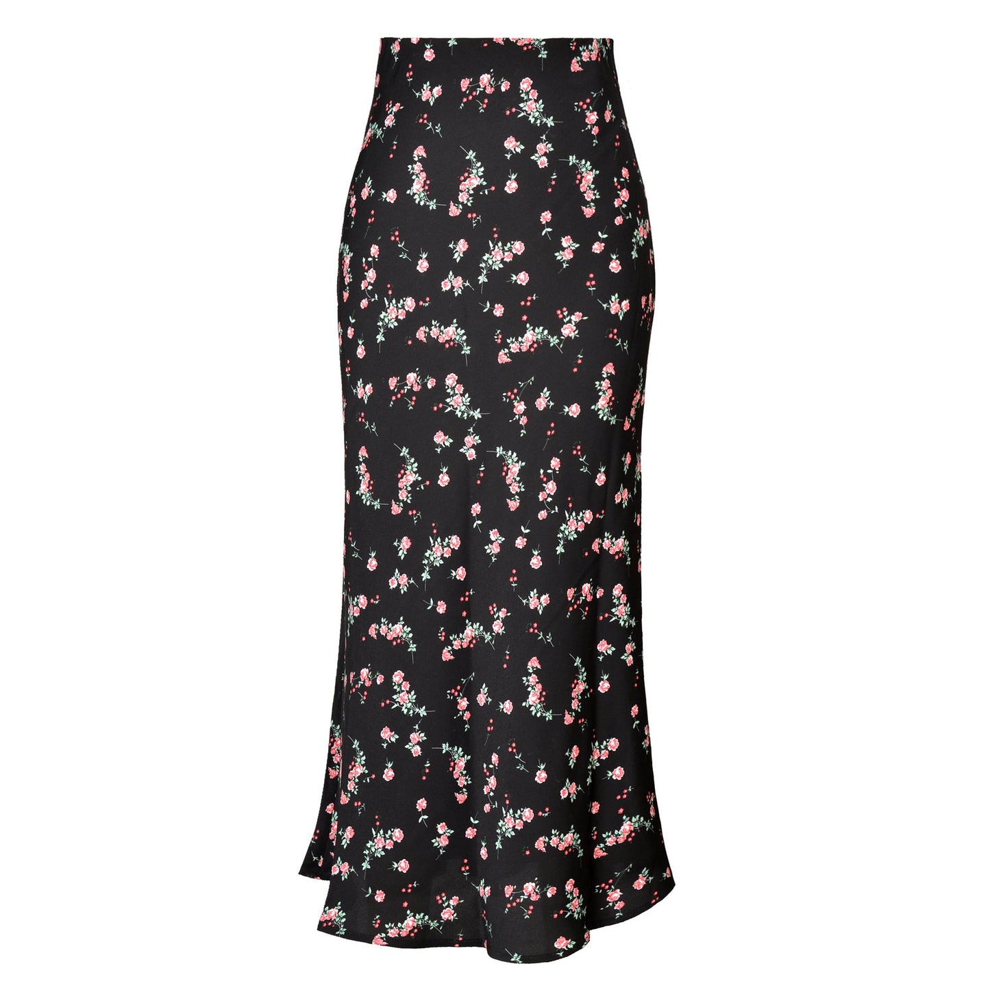 Women's Acetate Satin High Waist Elastic Quality Skirts
