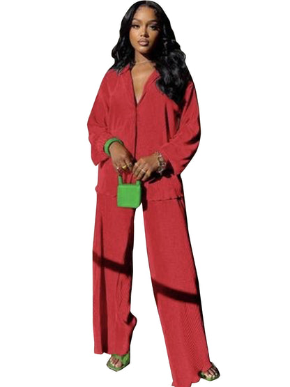 Women's Fashion Elegant Casual Solid Color Trousers Suits