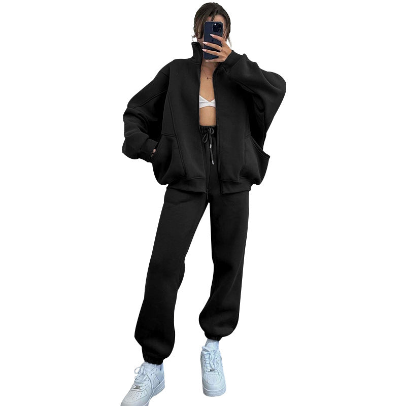 Women's Color Stand Collar Long Sleeve Fashion Suits