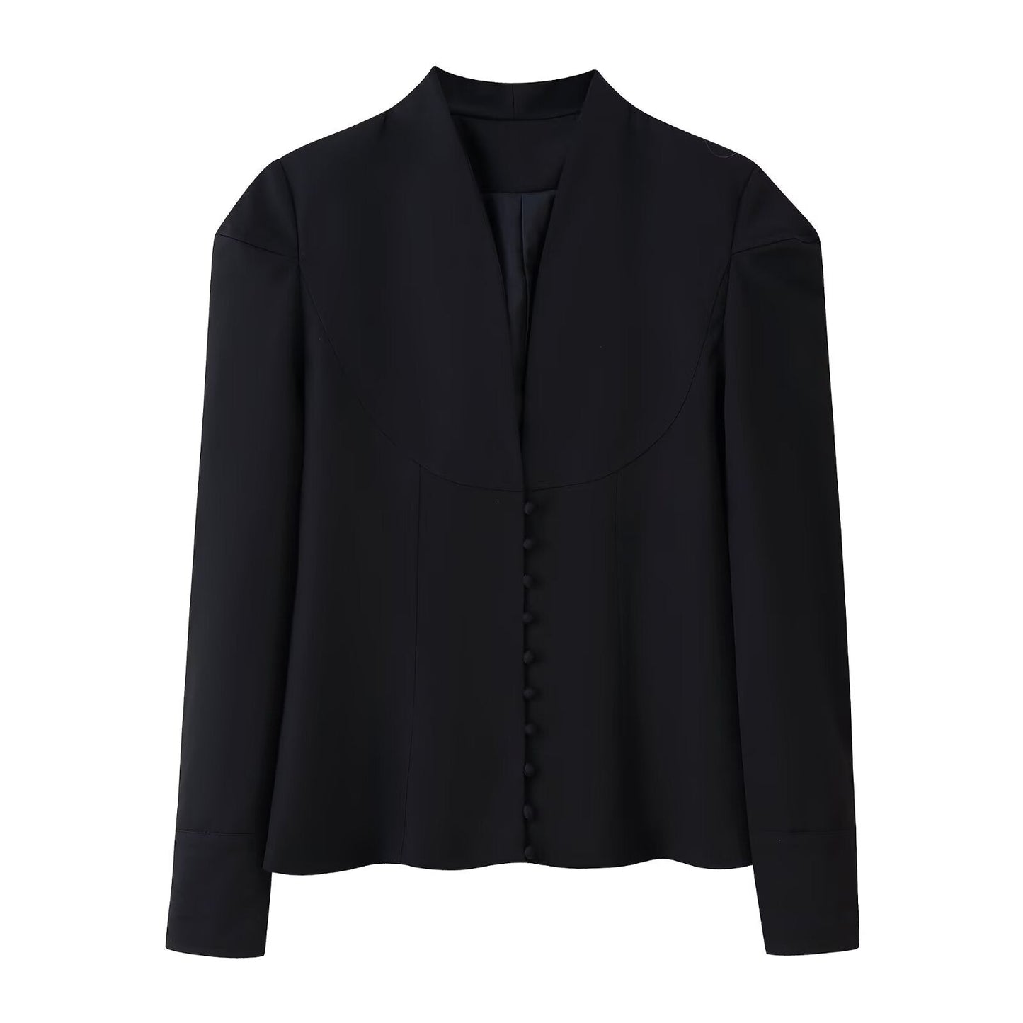 Women's Fashion Casual Polo Collar Waist Long-sleeved Coats