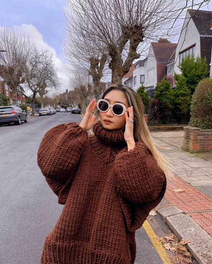 Women's Pullover Fluffy Long Sleeve Turtleneck Sweaters