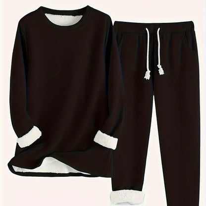 Winter Solid Color Casual Comfortable Thermal Suits