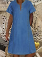 Women's Denim Dress Solid Color Thin Mid-length Dresses