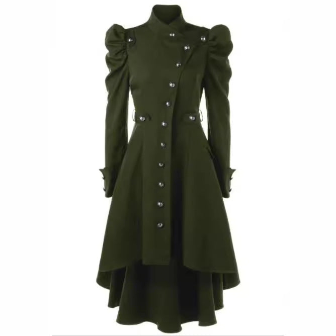 Women's Trench Stand-up Collar Slim Fit British Coats