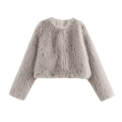 Women's Graceful Winter Artificial Fur Effect Coats