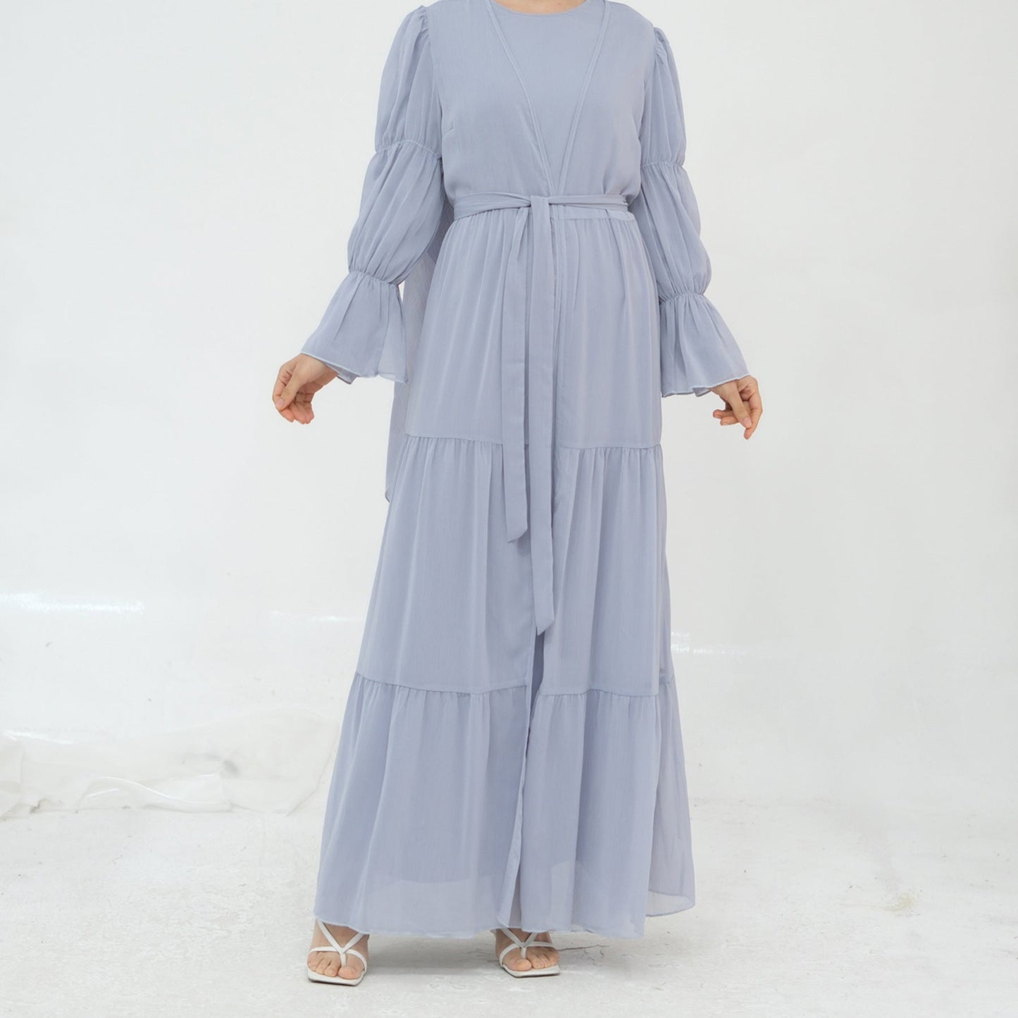 Turkey Encounter Elegant Chiffon Wrinkle Two-piece Dresses