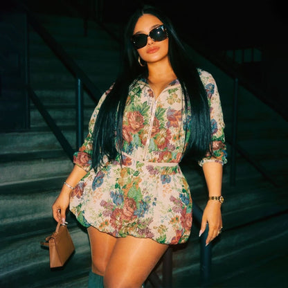 Women's Fashion Wear Jacquard Long-sleeved Zipper Sexy Suits