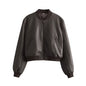 Women's Street Slim Autumn Stand Collar Motorcycle Jackets