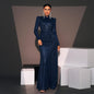 Women's Long Sleeve Temperament Crew Neck Sexy Slim Sequined Dresses