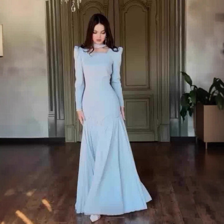 Spring Palace Style Elegant Retro Temperament Long Dresses