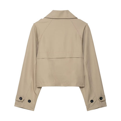 Women's Fashion Casual Double Breasted Trench Coats