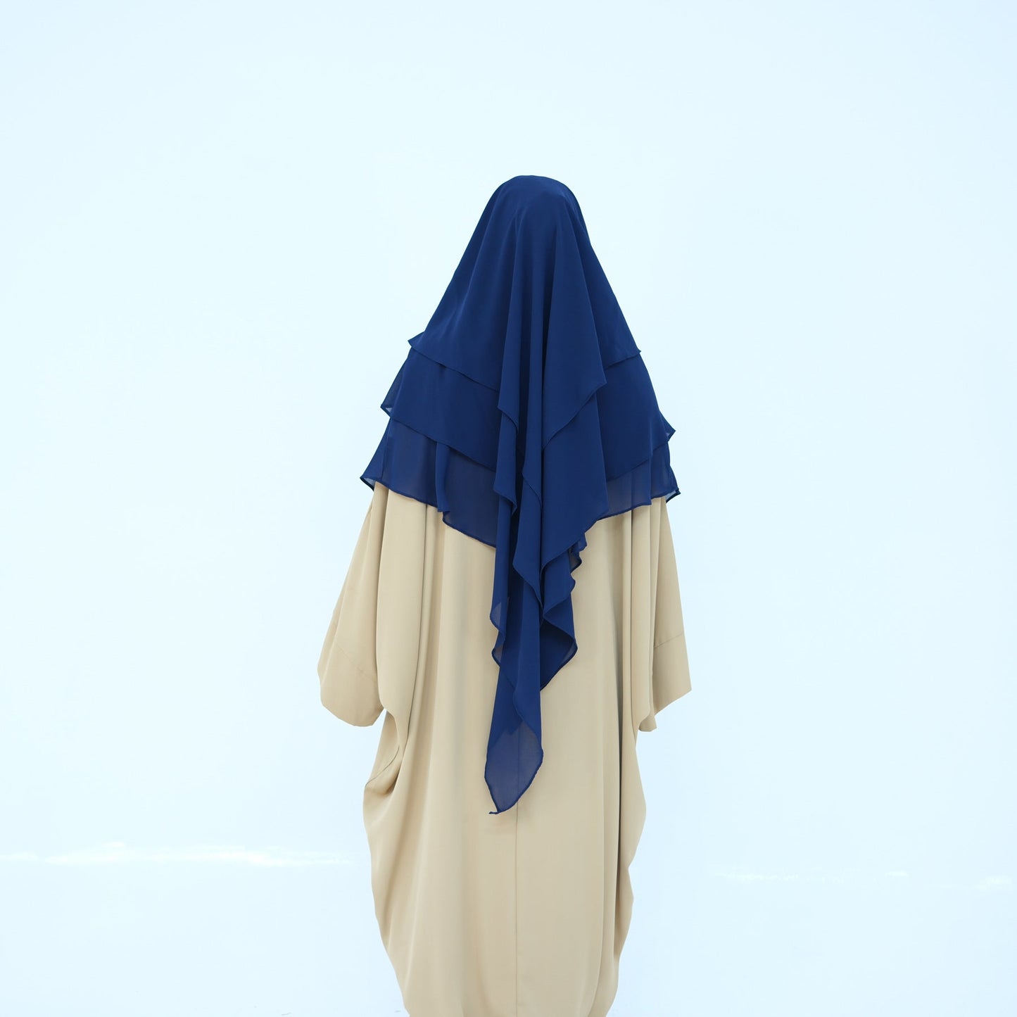 Ruffled Big Swing Headscarf Solid Color Dresses