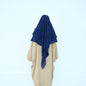 Ruffled Big Swing Headscarf Solid Color Dresses
