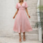 Women's Summer Slit Dress With Lantern Sleeves Dresses