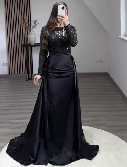French Satin Rose Gold Fishtail Entry Dresses