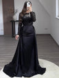 French Satin Rose Gold Fishtail Entry Dresses