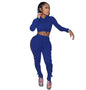 Women's Corns Solid Color Hollow Two-piece Set Suits